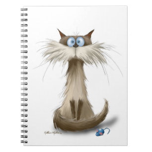 Siamesische Katzen-Cartoon Notizblock