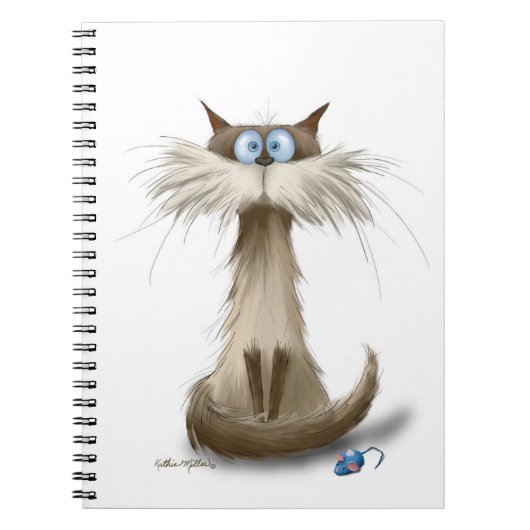 Siamesische Katzen-Cartoon Notizblock (Vorderseite)