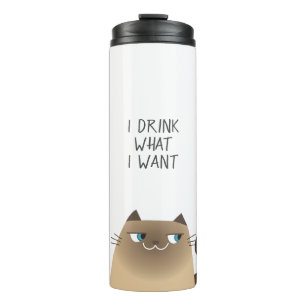 Siamesische Katzen-Cartoon Thermosbecher