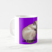 Siamesische Katzen-"gelassene Kaffeetasse (Vorderseite Links)