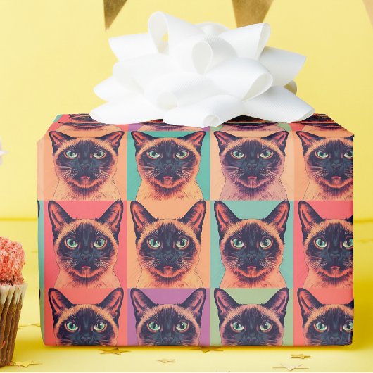 Siamesische Katzen-Geschenkpapier Geschenkpapier