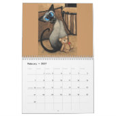 Siamesische Katzen-Kalender durch BihRle Kalender (Feb 2027)
