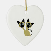 Siamesische Katzen Keramik Ornament (Rechts)