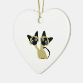 Siamesische Katzen Keramik Ornament (Links)