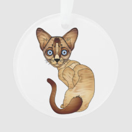 Siamesische Katzen-Kreis-Verzierung Ornament