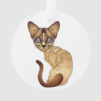 Siamesische Katzen-Kreis-Verzierung Ornament
