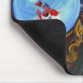 Siamesische Katzen-Kristallball Koi Mousepad (Ecke)