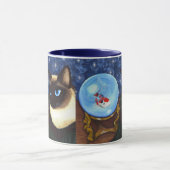 Siamesische Katzen-Kristallball Koi Tasse (Zentrum)