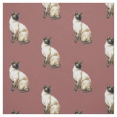 Siamesische Katzen-Kunst-Gewebe Stoff (Muster)
