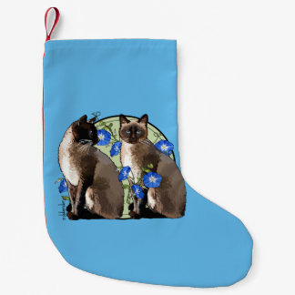 Siamesische Katzen mit Winden Kleiner Weihnachtsstrumpf