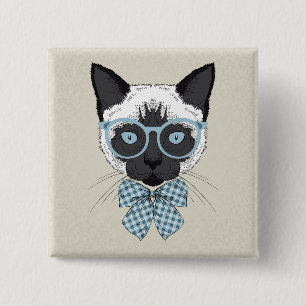 Siamesische Katzen-Mode Smart Button