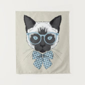 Siamesische Katzen-Mode Smart Wandteppich (Vorderseite)