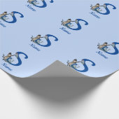Siamesische Katzen-Monogramm Initial S Personalisi Geschenkpapier (Ecke)