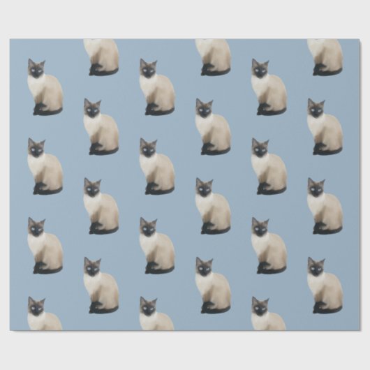 Siamesische Katzen-Packpapier Geschenkpapier (Flach)
