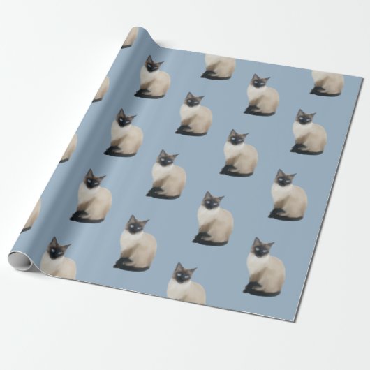 Siamesische Katzen-Packpapier Geschenkpapier (Ungerollt)