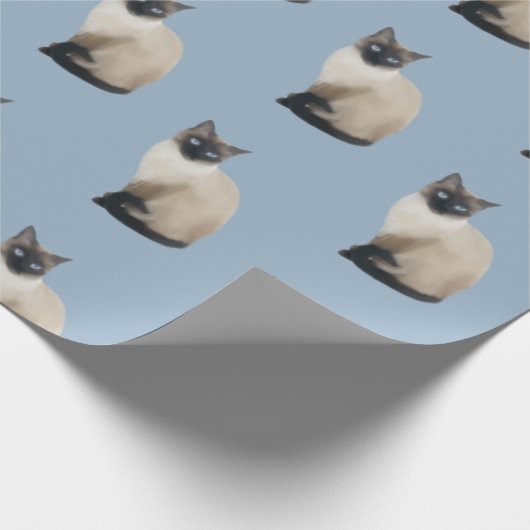 Siamesische Katzen-Packpapier Geschenkpapier (Ecke)
