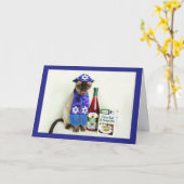 Siamesische Katzen-Passahfest-Karte Karte (Gelbe Blume)