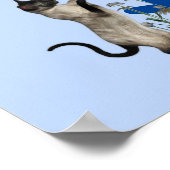 Siamesische Katzen-Schmetterling-Monogramm-Initial Poster (Ecke)