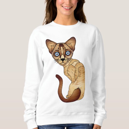 Siamesische Katzen-Sweatshirt Sweatshirt (Vorderseite)