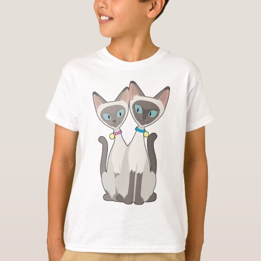 Siamesische Katzen T-Shirt (Vorderseite)