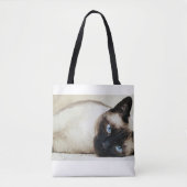Siamesische Katzen-Taschen-Tasche Tasche (Vorderseite)