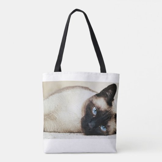 Siamesische Katzen-Taschen-Tasche Tasche (Rückseite)