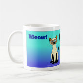 Siamesische Katzen-Tasse (blau) Kaffeetasse (Links)