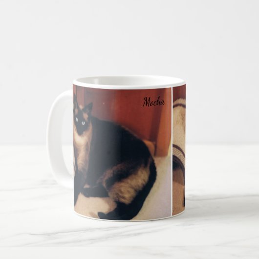 Siamesische Katzen-Tasse Kaffeetasse (Vorderseite Links)