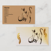 Siamesische Katzen-Visitenkarte Visitenkarte (Vorne/Hinten)