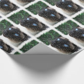 Siamesische Katzen-Weihnachtswinter Geschenkpapier (Ecke)