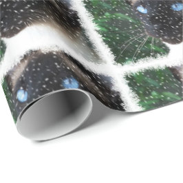 Siamesische Katzen-Weihnachtswinter Geschenkpapier