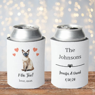 Siamesische Katzenhochzeit Dosenkühler Geschenk