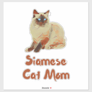 Siamesische Katzenmutter Aufkleber