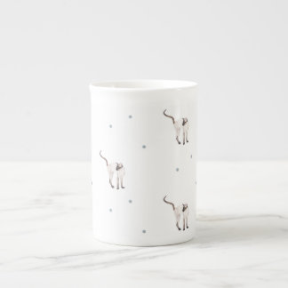 Siamesische Knochen-China-Tee-Schale Porzellantasse