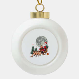 Siamesische-Rentier-Weihnachten-Siamesische-Katzen Keramik Kugel-Ornament