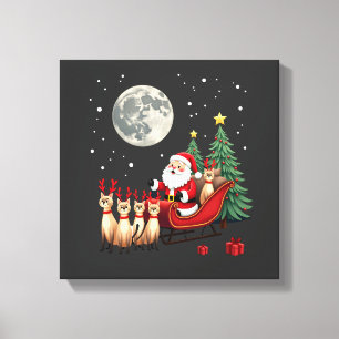 Siamesische-Rentier-Weihnachten-Siamesische-Katzen Leinwanddruck
