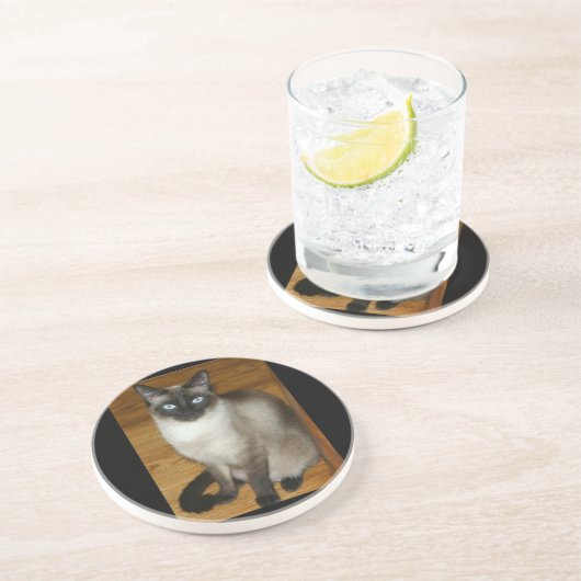 Siamesische Sandstein Untersetzer (Seite)