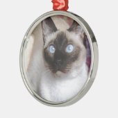 SIAMESISCHE SCHÖNHEIT SILBERNES ORNAMENT (Links)