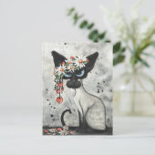 Siamesische Valentinsgruß-Herzen Feiertagspostkarte (Stehend Vorderseite)