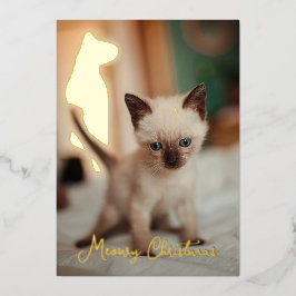 siamesische Weihnachten Folien Feiertagskarte