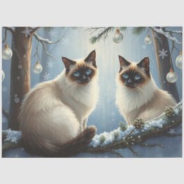 Siamesische Weihnachtskatzen-Tissue-Papier Seidenpapier