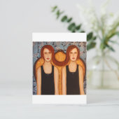 siamesische Zwillinge Postkarte (Stehend Vorderseite)
