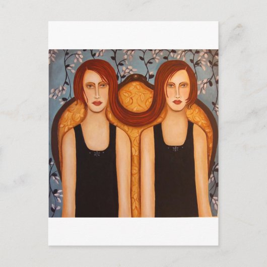 siamesische Zwillinge Postkarte (Vorderseite)