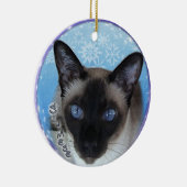 SIAMESISCHER CAT - AUFFALLENDE BLAUE AUGEN KERAMIKORNAMENT (Rechts)