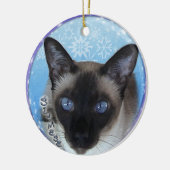SIAMESISCHER CAT - AUFFALLENDE BLAUE AUGEN KERAMIKORNAMENT (Links)