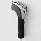 Siamesischer Kampffisch initialisiert Golf Headcover (angewinkelt)