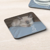 Siamesischer Kätzchen-Untersetzer Untersetzer (Linke Seite)
