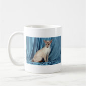 Siamesischer, lila Punkt Kaffeetasse (Links)