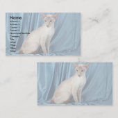 Siamesischer, lila Punkt Visitenkarte (Vorne/Hinten)