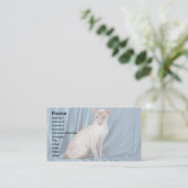 Siamesischer, lila Punkt Visitenkarte (Stehend Vorderseite)